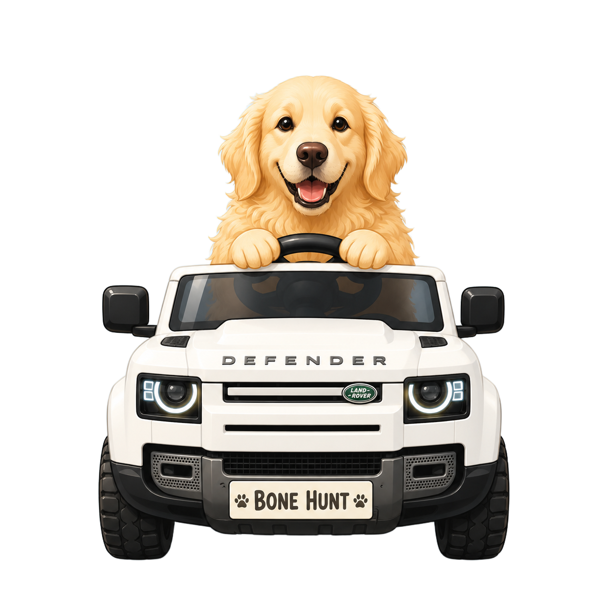 Grayson in car